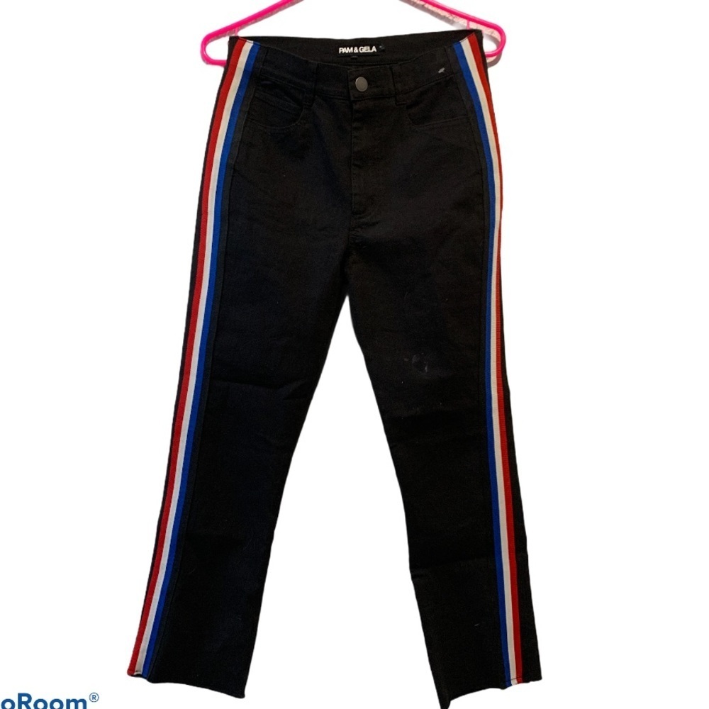 Pam & Gela Black Straight Jeans